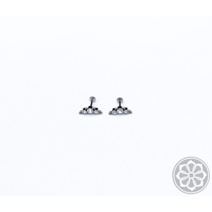 Piercing Cluster Indiano com Swarovski Titânio