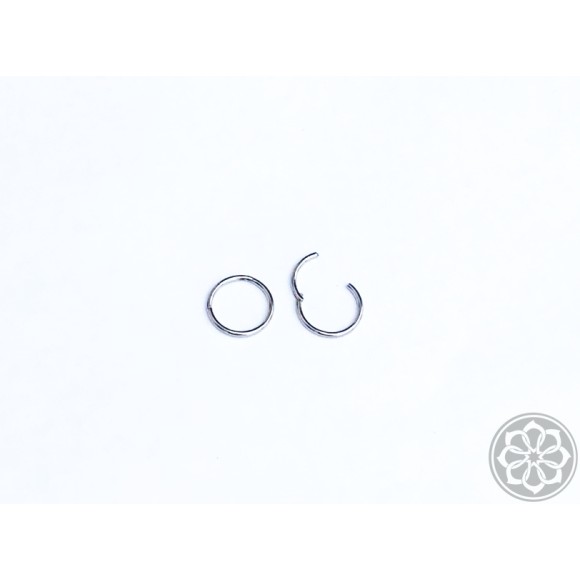 Piercing Argola Segmento Articulado 8mm em Titânio 2 Unidades