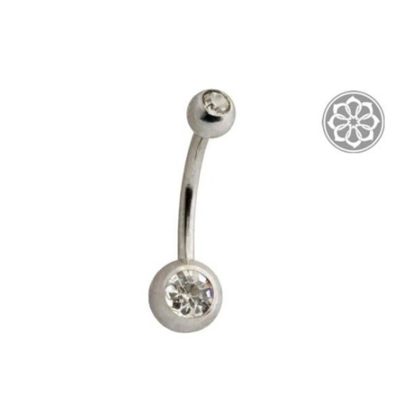 Piercing Banana Bell G Branco (Umbigo) 12 Unidades