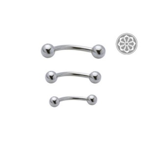 Piercing Microbell Curvo12mm 12 Unidades em Aço