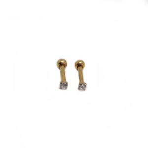RETO ZIRCÔNIA TITÂNIO GOLD PEDRA 2MM 1.2X8X2 R/I
