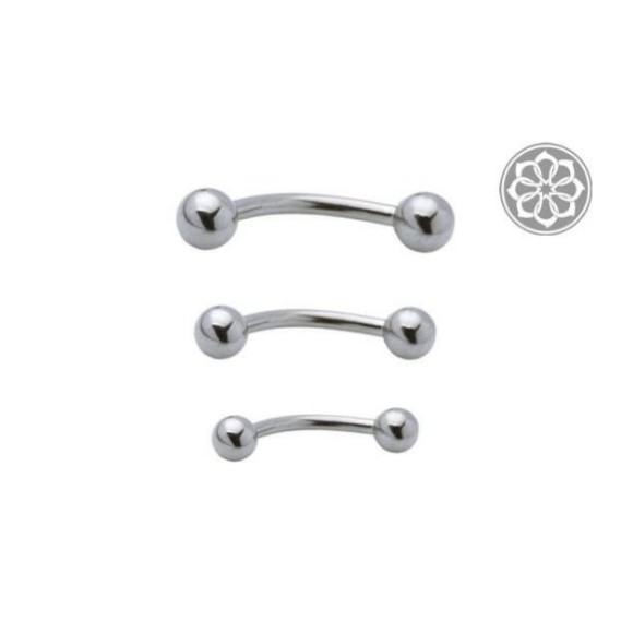 Piercing Microbell Curvo14mm 12 Unidades em Aço