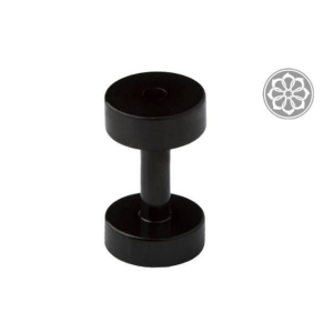 Alargador Flesh Tunnel black em acrílico 2mm